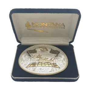 Montana Silversmiths Dale Earnhardt 3 Nascar Collect. Signature Belt Buckle NEW